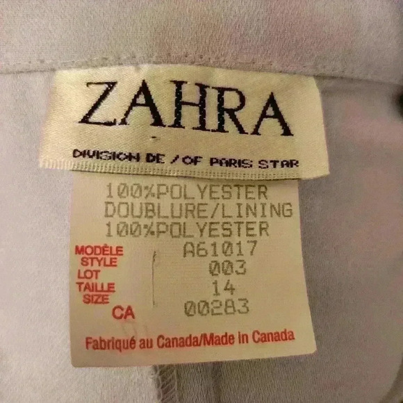 Vintage 90s Zahra Paris Star Mauve Skirt Suit Set Women’s Size 14 Made in Canada - Picture 7 of 11